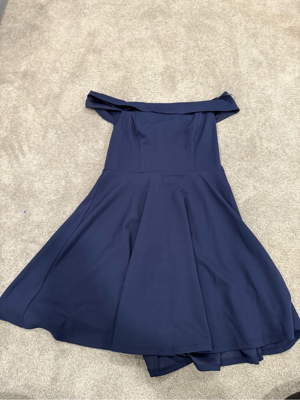 City Studio Navy Dress with Black Trim